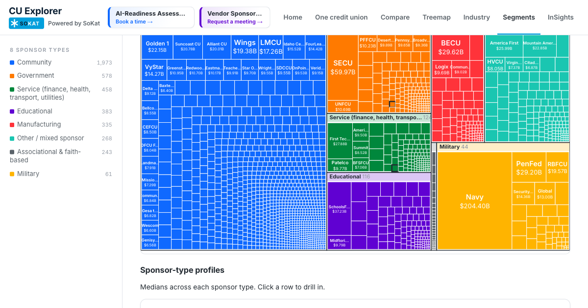 Segments: who each credit union serves: preview of the interactive view